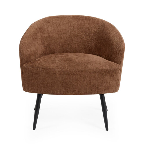 Dahlia Rust Brown Linen Upholstered Accent Chair 2