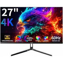 27 Inch 4K Monitor, UHD 3840x2160 IPS Computer Monitor, PC Display with HDMI 2.0 & DisplayPort, Eye Care Screen for Home