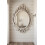 Oval Ornate Baroque Mirror White Rustic 69x48x3Cm 2