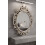 Oval Ornate Baroque Mirror White Rustic 69x48x3Cm 4