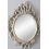 Oval Ornate Baroque Mirror White Rustic 69x48x3Cm 5