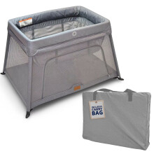 Venture Airpod Travel Cot W/ Bassinet - Light Grey
