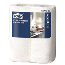 GEEZY Kitchen Paper Towel Rolls 2-Ply 64 Sheets Absorbent Cleaning Tissues 2 Pack