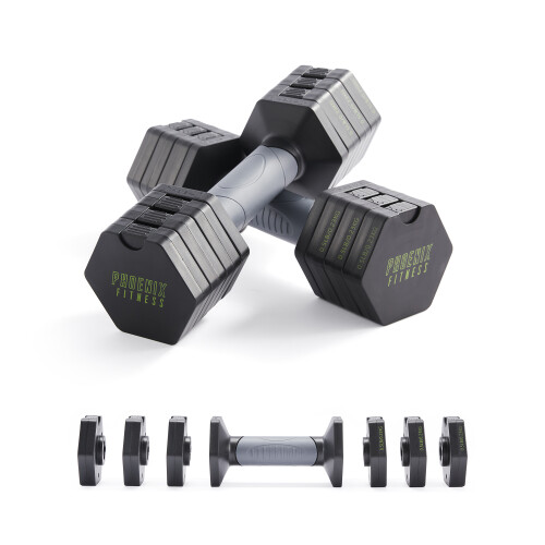 Phoenix Fitness Adjustable Dumbbell - Black
