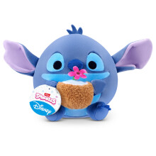 Snackles Disney Peluche 20 cm (Stitch e Acqua di Cocco) di ZURU - Morbido Giocattolo con Accessorio Snack