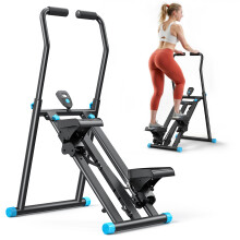 MERACH Stair Stepper, Escalier vertical pliable, 3 niveaux de résistance, Écran LCD, Jusqu'à 150 kg