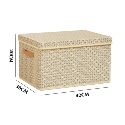 Foldable Fabric Storage Baskets With Handles Organizing Boxes(36*25*20cm) 2