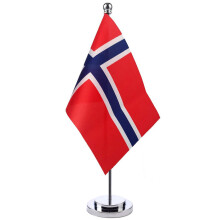 Norwegische Nationalflagge 14x21cm - Tisch- und Schrankdekoration, doppelseitiges Norwegen-Banner für den Innen- und Außenber