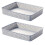 Curver 2x Grey A4 Paper Tray Curver Basket Plastic Rattan 1