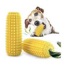Hondenspeelgoed om op te kauwen, tandenborstel voor puppy's, interactief maïsspeelgoed, hondenspeelgoed voor honden die agres