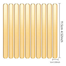 40 goldene Acryl-Eisstiele, wiederverwendbare Eisstiele für Kuchen, Glitzer-Eisstiele in Großpackung