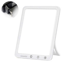 Lámpara de fototerapia de 10000 lux, lámpara solar con control táctil, niveles de brillo ajustables y pantalla grande, funció