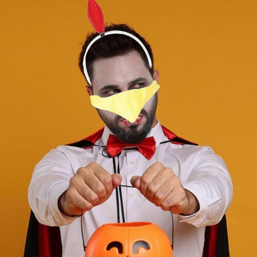 Σετ Στολή Cosplay Κοτόπουλο Σετ Κορδέλα για τα μαλλιά Κοτόπουλο Ουρά Φού 2