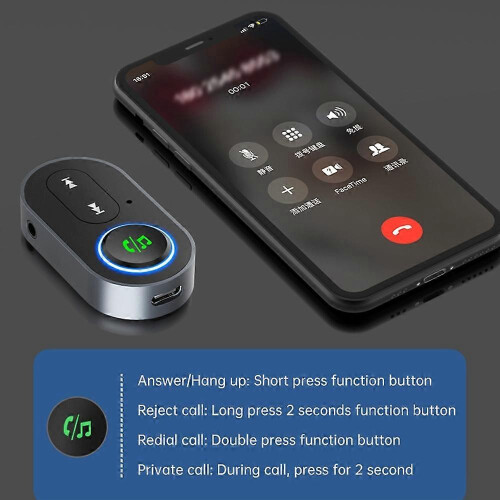 Συμβατό με προσαρμογέα Bluetooth 5.0 αυτοκινήτου BR10, ασύρματο δέκτη μουσική 1