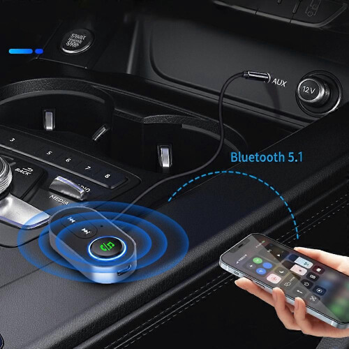 Συμβατό με προσαρμογέα Bluetooth 5.0 αυτοκινήτου BR10, ασύρματο δέκτη μουσική 2