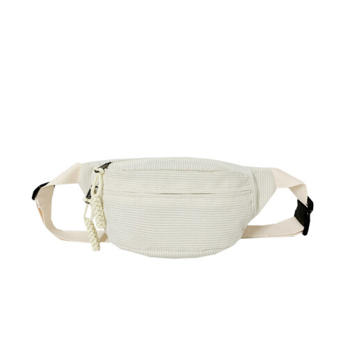Τσάντα ώμου Crossbody από κοτλέ, τσάντες στήθους με πολλές τσέπες και φερμουά