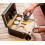 Bamboo storage box with removable tray Removable divider Storage box with lock 3