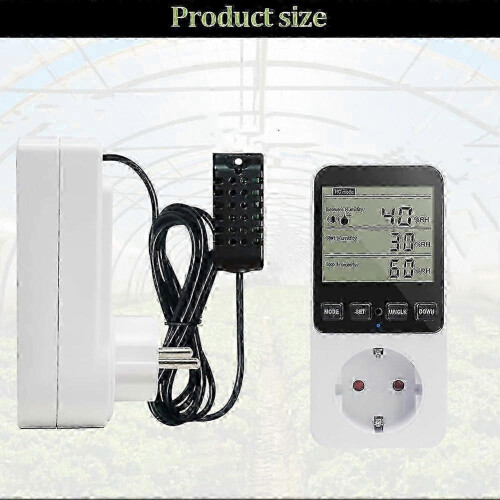 Humidity Controller Temperature Socket 230 V Switch Thermostat EU Plug 2