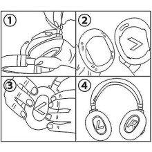 Wymienne skórzane nauszniki do słuchawek Plantronics Backbeat Pro 2, Voyager 8200 UC (bla