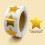 5 Roll Decorative Adhesive Star Stickers Multi Use Sealing Labels for Baking, Wrapping and Crafting Projects Self Stick Designs 1
