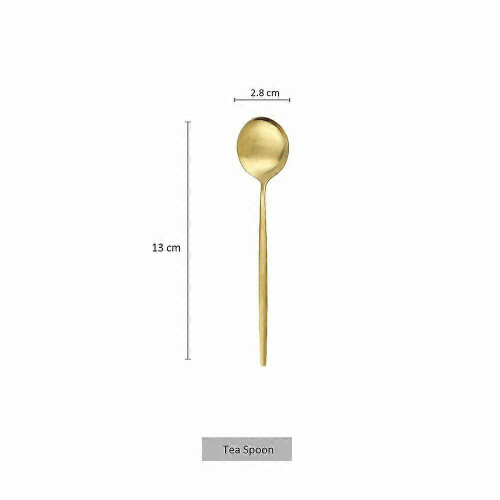 Tea Spoon Cutlery Stainless Steel Coffee Spoon Silverware Small Stirring Spoon 2