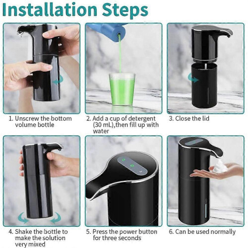 Foam Soap Dispenser Automatic - Touchless Soap Dispenser USB Rechargeable Electric Soap Dispenser 4 1