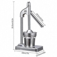 Manual citrus juicer, stainless steel hand press, lemon orange juicer