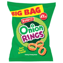 15x Bobby's Onion Rings Crisps 84g Bags