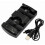 2 in 1 Dual Port Charging Dock Multifunction Charging Station with Light Indicator for PS3 Controllers, Black 1