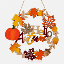 Outdoor Door Plaque for Thanksgiving and Halloween Home Decor, Seasonal Wall Sign for Entryway Decoration