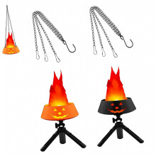 Luci tremolanti a tema Halloween con montaggio facile, autonomia di 3 ore, ideali per decorazioni spettrali da interno e esterno, multicolori