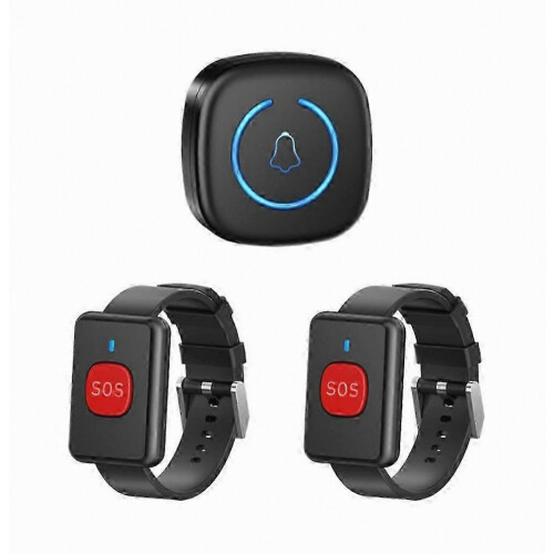 Wireless Watch Button Call Pager, Emergency SOS Call Button for Kids, Elderly and Patients, EU Plug, A