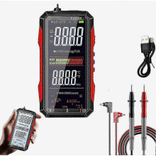 Vylepšený digitálny multimeter s nabíjaním cez USB, 6000 počtov, skutočná efektívna hodnota, farebný displej,