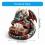 Dragon Tissue Box DIY Sewing Project Quilted Patchwork Craft Tissue Holder for Desk Shelf or Study Display Multicolor Organizer 3