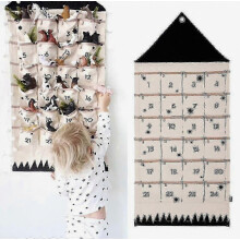 Adventskalender voor kerst, hangende zakjes voor het aftellen naar de feestdagen, cadeau voor thuis, decoratief en herbruikbaar