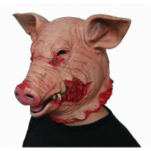 2026 griezelig varkenskopmasker voor verkleedfeest, Halloween-accessoire en kostuum, realistische dierlijke maskerlook, unisex, latex