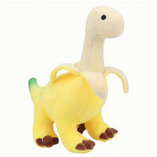 Juguete de peluche de dinosaurio plátano, amarillo, suave y creativo, regalo perfecto para niños y amigos, adorable peluche decorativo