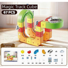 Vía de tren eléctrica de alta velocidad para niños pequeños, conexión fácil para un montaje sencillo, regalo para cumpleaños y fiestas