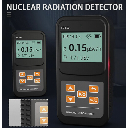 Contatore Geiger Portatile Automatico per Rilevamento Radiazioni Nucleari, Impermeabile, per Mobili e Interni 1