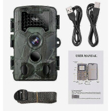 Fotocamera da Caccia e Sorveglianza Fauna Selvatica 36 MP 1080p con Visione Notturna, 3 Sensori PIR, Impermeabile IP66 per Esterni, Osservazione e R