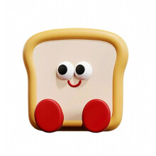 Tope de puerta autoadhesivo con diseño de tostada, protector amortiguador para manija y pared, color marrón