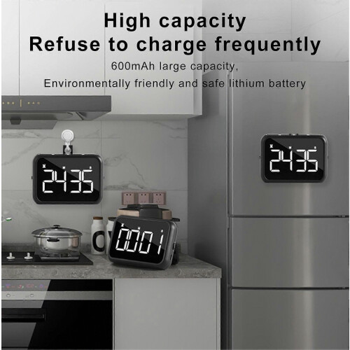 Magnetic LED Kitchen Timer with Clear Display, Easy Operation for Cooking and Baking, Compact Digital Timer for Home Use 1