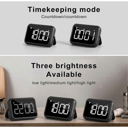 Magnetic LED Kitchen Timer with Clear Display, Easy Operation for Cooking and Baking, Compact Digital Timer for Home Use 2