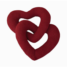 Red Love Knot Plush Pillow for Sofa or Chair, Soft Decorative Cushion for Relaxing Home, Wedding and Valentine's Day Decor