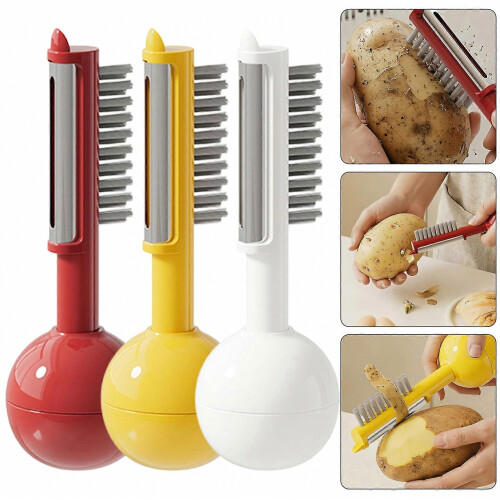 Self Standing Vegetable Peeler with Sharp Stainless Steel Blade Ergonomic Handle for Fruit and Kitchen Prep 1