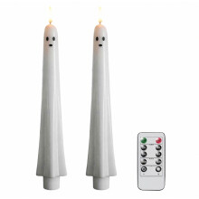Candele senza fiamma in vera cera, effetto tremolante, decorazione per Halloween, atmosfera calda e suggestiva per interni