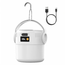 Outdoor zonnelantaarn om op te hangen, USB-oplaadbaar, IP55 waterdicht, extra helder, met haak voor kamperen en tuin