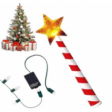Christmas Light Controller with Magic Wand Style Remote, Easy On Off Switch for Indoor Holiday Lighting Decor, Compact Battery Powered Acc
