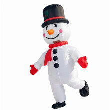 Costume gonfiabile da pupazzo di neve per adulti, portatile, ideale per feste ed eventi al chiuso e all'aperto, comodo e leggero
