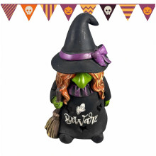 Käsintehty hartsinen goottilainen noitahahmo sisäkoristeeksi halloween-juhliin, musta koriste-esine kotiin ja lahjaksi